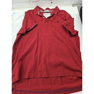 Vintage American Eagle Classic Fit Red Polo T Shirt Size XXL